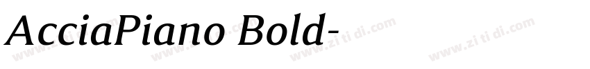 AcciaPiano Bold字体转换